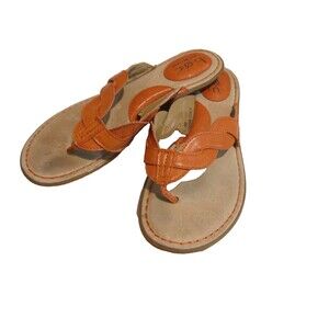 B.O.C. Born Concept Orange Braided Sandals C52508 Women’s 9M Comfort Slip‑On